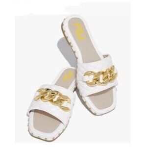 FSJ Women Sexy Square Open Toe Comfortable Flat Thick Sole Cushion Sandals